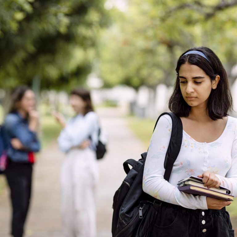 Young girl bullied at college campus